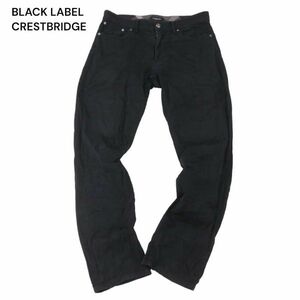 BLACK LABEL CRESTBRIDGE ブラックレーベル クレストブリッジ 通年 CBチェック柄★ ストレッチ パンツ Sz.73　メンズ 黒　I4B00237_2#R