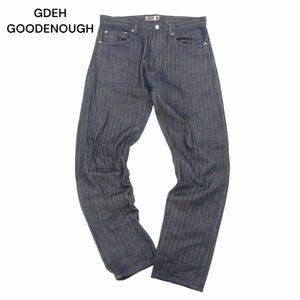 GDEH GOODENOUGH Good Enough через год тонкий "в елочку" Denim брюки джинсы Sz.M мужской I4B00308_2#R