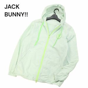 JACK BUNNY!! ジャックバニー パーリーゲイツ 春夏 シアサッカー★ ストライプ パーカー ジャケット Sz.4　メンズ ゴルフ　I4T00487_2#M