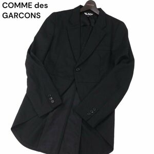 AD2008★ BLACK COMME des GARCONS ブラック コムデギャルソン 通年 燕尾 テーラード ジャケット Sz.S　メンズ 黒　I4T00246_1#O