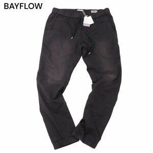 【新品 未使用】 BAYFLOW ベイフロー USED加工 二重織り★ ストレッチ スウェット イージー ジョガー パンツ Sz.M　メンズ　I4B00389_2#R