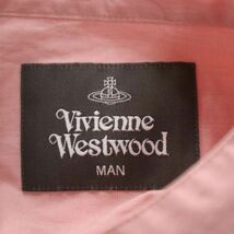 20AW★ Vivienne Westwood MAN ヴィヴィアンウエストウッド マン バンドカラー ビッグシルエット ロング シャツ Sz.F メンズ　I4T00494_2#C_画像7