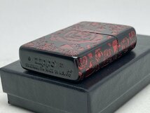 送料無料 ZIPPO[ジッポー] アーマー５面加工 Black Mat Ion Rose (A)レッド_画像4