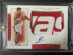 75枚限定 最高級シリーズ　2019-20 Panini national treasures rui hachimura RPA 直筆ルーキーパッチサインカード　八村塁　レイカーズ