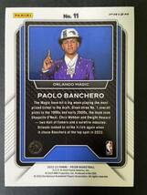 Paolo Banchero パオロ・バンケロ 2022-23 Panini NBA Prizm fast break Prizm マジック　パラレルルーキーカード　NBAカード_画像2