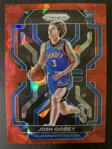 2021-22 Panini prizm josh giddey red ice RC レッドアイス　パラレルルーキーカード　NBAカード