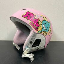 錬b#69 キッズ RIDE ライド ヘルメット 50-54cm XS 軽量（約480ｇ） スキー スノーボード ゴーグル用ストッパー付き ピンク 子供_画像1