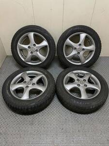 WsFF#133 N-wgnに使用 スタッドレスタイヤホイール付き ブリヂストン タイヤ155/65R14 ホイール14×4 1/2 J 4/100