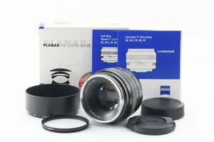 【極美品】カールツァイス Carl Zeiss Planar T* 50mm f/1.4 高級 単焦点レンズ Canon EF マウント 試写・動作確認済み！2062195