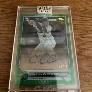 2022topps CLEARLY COLTON WELKER AUTO 21/99