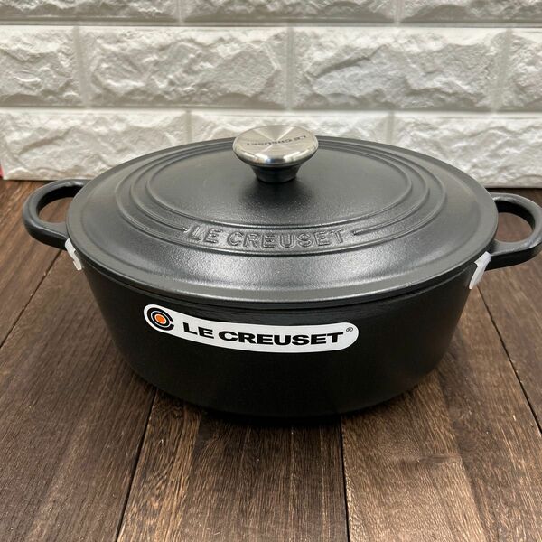 ル・クルーゼ　Le Creuset ホーロー 鍋 ココット・オーバル 25 cm マットブラック ガス IH オーブン 対応