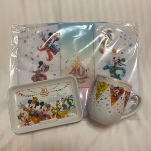 40周年 グランドフィナーレ スーベニア ランチケース プレート カップ 新品 ディズニー スーベニアカップ マグ TDS
