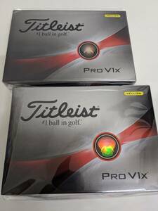 最新モデル　2ダース V1x　Y　2023　TITLEIST タイトリスト ゴルフボール Pro V1x V1X 日本正規品　イエロー　(1,2,3,4)