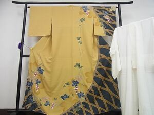 平和屋1●極上 皇室デザイナー 中村乃武夫 訪問着・長襦袢セット 駒刺繍 金彩 やまと誂製 逸品 未使用 3s842