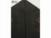 平和屋-こころ店■上質な紬　遠州椿　着丈154cm　裄丈63cm　正絹　逸品　A-ck7702_画像8