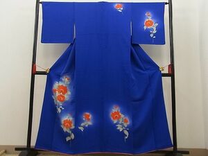 平和屋野田店■訪問着　手描き　枝花文　暈し染め　逸品　n-jr0050