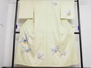 平和屋川間店■訪問着　花籠文　金彩　着丈150cm　裄丈63cm　正絹　逸品　B-np3531