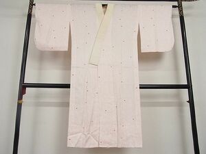 平和屋川間店■長襦袢　無双仕立て　麻の葉文様　桜　正絹　逸品　A-br3745