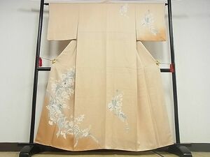 平和屋川間店■訪問着　短冊花文　暈し染め　着丈158cm　裄丈63.5cm　正絹　逸品　B-zg3654