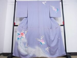 平和屋川間店■訪問着　作家物　枝花文　暈し染め　着丈165cm　裄丈64cm　正絹　逸品　B-ey3854