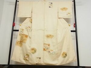 平和屋川間店■訪問着　吉祥花文　金糸　金彩　着丈151.5cm　裄丈64cm　正絹　逸品　B-sa4054