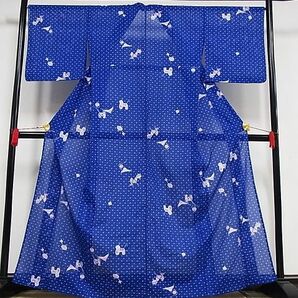 平和屋川間店■夏物 小紋 絽 玩具文 着丈164cm 裄丈67.5cm 洗える着物 B-ph6575の画像1