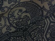 平和屋川間店■上質な小紋　型染め　切嵌鳳凰花文　逸品　xg4201_画像5
