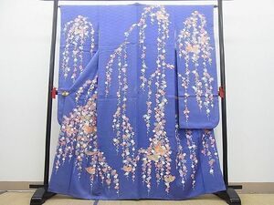 平和屋野田店■豪華振袖　刺繍　枝垂れ梅菊に鴛鴦　逸品　n-yc5501