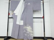 平和屋-こころ店■訪問着　総刺繍　兎　鹿　千鳥　暈し染め　着丈154cm　裄丈64.5cm　正絹　逸品　A-cs7223_画像3