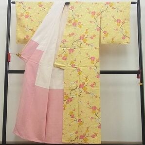 平和屋川間店■上質な小紋 手描き 枝梅文 逸品 未使用 n-sg1474の画像3