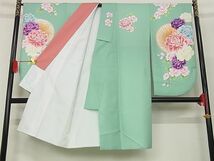 平和屋-こころ店■小振袖　二尺袖　舞花文　暈し染め　着丈112.5cm　裄丈68cm　洗える着物　A-ja5580_画像2