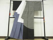 平和屋-こころ店■上質な紬　訪問着　丸文　鈴乃屋扱い　着丈160cm　裄丈65.5cm　正絹　逸品　B-zg8632_画像2