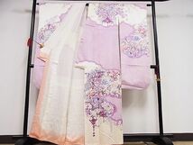 平和屋-こころ店■豪華振袖　絞り　草花文　金彩　着丈157cm　裄丈66.5cm　正絹　逸品　1B-ph0165_画像2