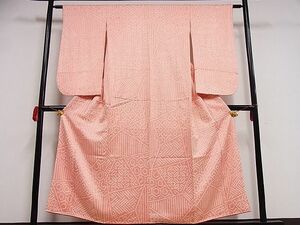 平和屋-こころ店■上質な小紋　総絞り　吉祥文　着丈150cm　裄丈60.5cm　正絹　逸品　1B-ph0180