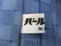 平和屋-こころ店■極上　長羽織　単衣　市松織　紅掛空色　正絹　逸品　未使用　4kk4067_画像8