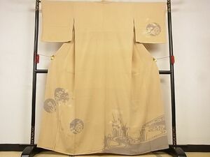 平和屋-こころ店■訪問着　花丸文　金彩　着丈162cm　裄丈65cm　正絹　逸品　A-ck7849