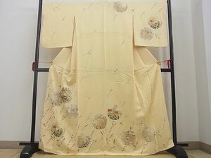 平和屋川間店■訪問着　駒刺繍　花丸文　暈し染め　金銀彩　逸品　n-sg0128