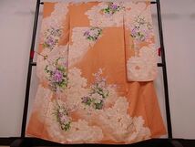 平和屋-こころ店◆豪華振袖　飾花文　暈し染め　金彩　着丈157.5cm　裄丈63cm　正絹　逸品　mop1472_画像1