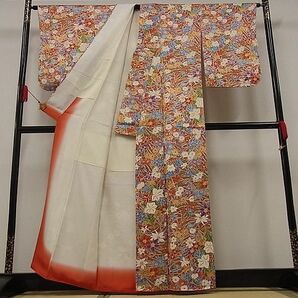 平和屋-こころ店◆上質な小紋 草花尽くし 着丈160cm 裄丈64.5cm 正絹 逸品 mop1997の画像3