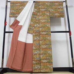 平和屋-こころ店◆上質な小紋 横段花文 着丈159.5cm 裄丈65.5cm 正絹 逸品 mop2886の画像3