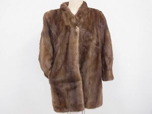 平和屋2■ファッション小物　ミンクジャケット　高級毛皮　コート　上着　防寒　サイズ：11号　逸品　aaa6514