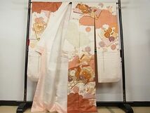 平和屋-こころ店■豪華振袖　駒刺繍　冊子枝花文　金彩　着丈168cm　裄丈66.5cm　正絹　逸品　A-br7682_画像2