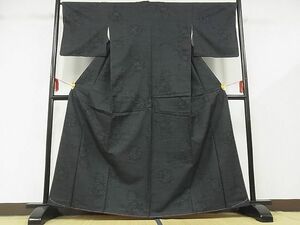 平和屋-こころ店■本場大島紬　雪輪重ね花文　着丈161cm　裄丈67cm　正絹　逸品　未使用　B-zg8543