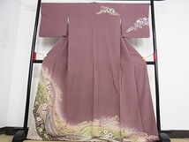 平和屋-こころ店■訪問着　辻が花　暈し染め　着丈169cm　裄丈67cm　正絹　逸品　B-oa8317_画像1