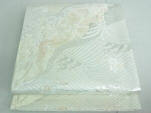 平和屋2■全通柄袋帯　美保姿　立波鳳凰花文　金銀糸　逸品　rt3413