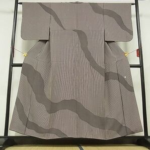 平和屋-こころ店■訪問着 作家物 よろけ縞 着丈154cm 裄丈62.5cm 正絹 逸品 B-zg8450の画像1