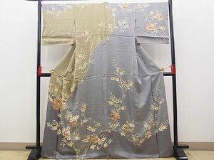 平和屋野田店■訪問着　雪輪枝花文　金彩　逸品　n-hv3916