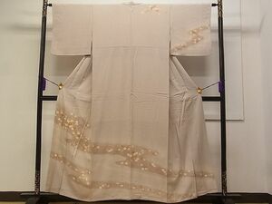 平和屋1■訪問着　駒刺繍　流水菊文　金彩　三越扱い　逸品　vf8422