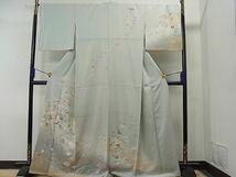 平和屋1■訪問着　駒刺繍　菊花文　暈し染め　金彩　そごう扱い　逸品　未使用　1yc2835_画像1