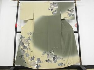 平和屋-こころ店□極上　訪問着　葡萄　暈し染め　金彩　着丈158cm　裄丈64.5cm　正絹　逸品　未使用　3kk3336